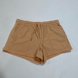 Athleta Tan Athletic Shorts Women’s Size Medium Drawstring Pockets Casual Active